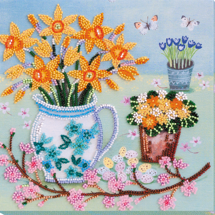 DIY Bead Embroidery Kit "April morning"