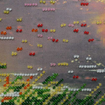 DIY Bead Embroidery Kit "Autumn scenes-2" 7.9"x16.9" / 20.0x43.0 cm