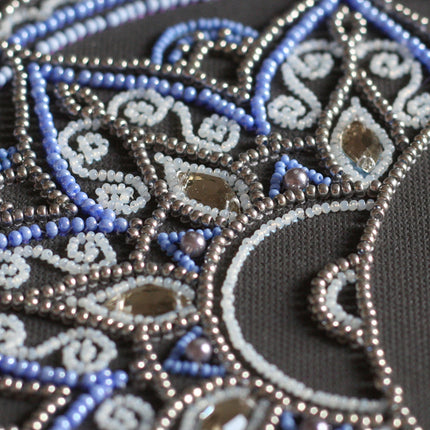 DIY Bead Embroidery Kit "Moon pattern" 10.2"x13.0" / 26.0x33.0 cm