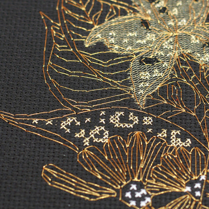 DIY Cross Stitch Kit "Flower wind-2" 7.5"x9.8"