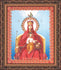 DIY Bead Embroidery Kit "The Reigning Mother of God" 9.8"x11.8" / 25.0x30.0 cm