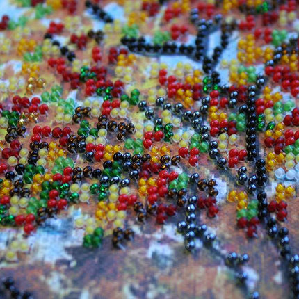 DIY Bead Embroidery Kit "Autumn Blues" 19.7"x12.6" / 50.0x32.0 cm