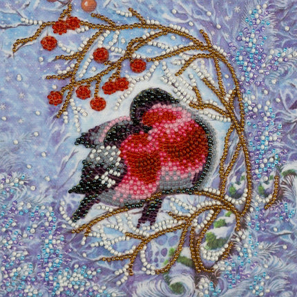 DIY Bead Embroidery Kit "Warmth together"  5.9"x5.9" / 15.0x15.0 cm
