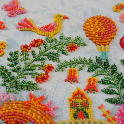 DIY Bead Embroidery Kit "Forever summer" 9.8"x12.6" / 25.0x32.0 cm