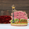 DIY Cross stitch kit on wood "Park" 4.1x4.3 in / 10.5x11.0 cm