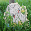 DIY Cross stitch kit on wood "Swans" 7.7x7.3 in / 19.5x18.5 cm