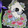 DIY Cross stitch kit on wood "Idyll" 7.1x6.1 in / 18.0x15.5 cm