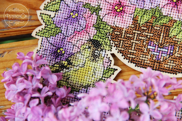 DIY Cross stitch kit on wood 