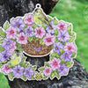 DIY Cross stitch kit on wood "Petunias" 7.9x7.5 in / 20.0x19.0 cm