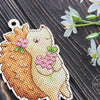 DIY Cross stitch kit on wood "Ustyna" 4.1x2.6 in / 10.5x6.5 cm