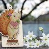 DIY Cross stitch kit on wood "Ustyna" 4.1x2.6 in / 10.5x6.5 cm