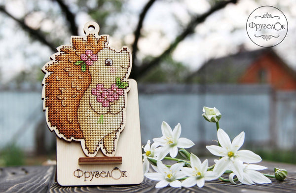 DIY Cross stitch kit on wood 