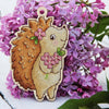 DIY Cross stitch kit on wood "Ustyna" 4.1x2.6 in / 10.5x6.5 cm