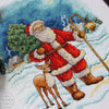 DIY Cross Stitch Kit "Santa Claus with a deer" 10.6x8.5 in / 27.0x21.5 cm