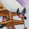 DIY Cross Stitch Kit "Bullfinches" 8.1x6.1 in / 20.5x15.5 cm