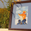 DIY Cross Stitch Kit "Fox King" 8.5x5.5 in / 21.5x14.0 cm