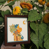 DIY Cross Stitch Kit "Autumn foxes" 8.9x8.3 in / 22.5x21.0 cm