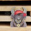 DIY Cross stitch kit on wood "Bull" 3.9x4.9 in / 10.0x12.5 cm