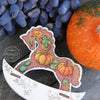 DIY Cross stitch kit on wood "Pumpkin" 5.1x3.7 in / 13.0x9.5 cm