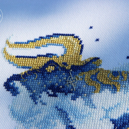 DIY Cross Stitch Kit "Bull" 10.4x7.1 in / 26.5x18.0 cm
