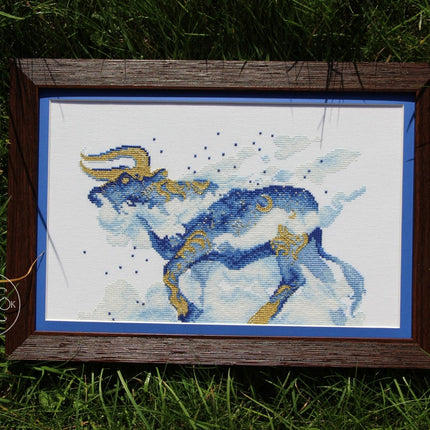 DIY Cross Stitch Kit "Bull" 10.4x7.1 in / 26.5x18.0 cm