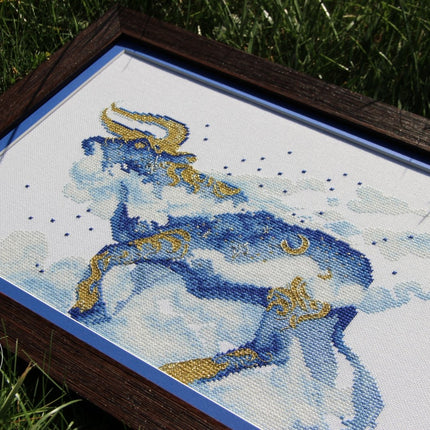 DIY Cross Stitch Kit "Bull" 10.4x7.1 in / 26.5x18.0 cm