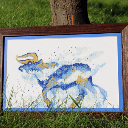 DIY Cross Stitch Kit "Bull" 10.4x7.1 in / 26.5x18.0 cm