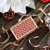 DIY Cross stitch kit on wood "Sleigh" 3.0x1.6 in / 7.5x4.0 cm