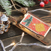 DIY Cross stitch kit on wood "Sleigh" 3.0x1.6 in / 7.5x4.0 cm