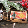 DIY Cross stitch kit on wood "Sleigh" 3.0x1.6 in / 7.5x4.0 cm