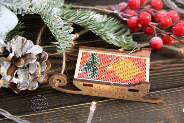 DIY Cross stitch kit on wood 