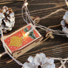 DIY Cross stitch kit on wood "Sleigh" 3.0x1.6 in / 7.5x4.0 cm