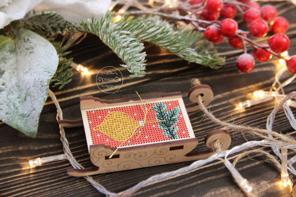 DIY Cross stitch kit on wood 