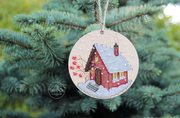 DIY Cross stitch kit on wood 