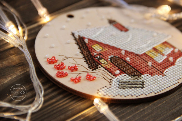 DIY Cross stitch kit on wood 