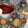 DIY Cross stitch kit on wood "Christmas" 8.1x9.1 in / 20.5x23.0 cm