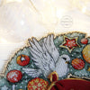 DIY Cross stitch kit on wood "Christmas" 8.1x9.1 in / 20.5x23.0 cm