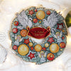 DIY Cross stitch kit on wood "Christmas" 8.1x9.1 in / 20.5x23.0 cm