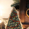 DIY Cross stitch kit on wood "Christmas Tree" 5.3x3.9 in / 13.5x10.0 cm