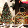 DIY Cross stitch kit on wood "Christmas Tree" 5.3x3.9 in / 13.5x10.0 cm