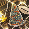 DIY Cross stitch kit on wood "Christmas Tree" 5.3x3.9 in / 13.5x10.0 cm