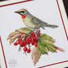 DIY Cross Stitch Kit "Nightingale" 7.9x8.7 in / 20.0x22.0 cm