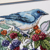 DIY Cross Stitch Kit "Blue Nightingale" 10.6x5.7 in / 27.0x14.5 cm