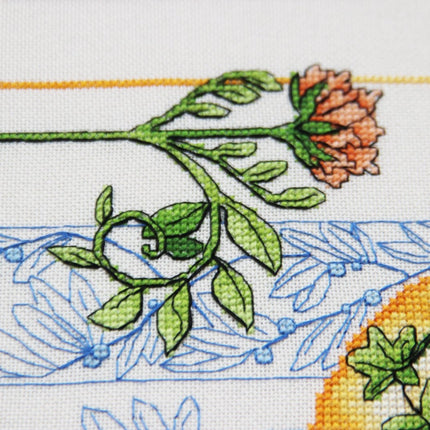 DIY Cross Stitch Kit "Peacock" 10.2x14.2 in / 26.0x36.0 cm