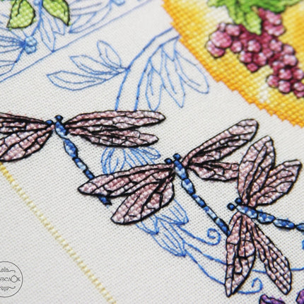 DIY Cross Stitch Kit "Peacock" 10.2x14.2 in / 26.0x36.0 cm