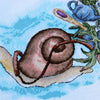 DIY Cross Stitch Kit "Snail with cups" 13.0x8.3 in / 33.0x21.0 cm