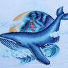 DIY Cross Stitch Kit "Whale" 10.2x7.1 in / 26.0x18.0 cm