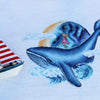 DIY Cross Stitch Kit "Whale" 10.2x7.1 in / 26.0x18.0 cm