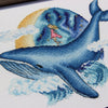 DIY Cross Stitch Kit "Whale" 10.2x7.1 in / 26.0x18.0 cm