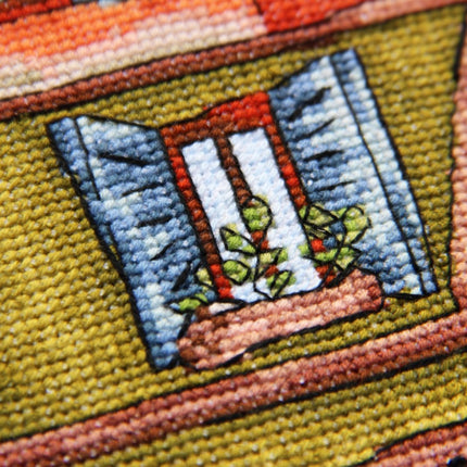 DIY Cross Stitch Kit "Snail with a house" 12.6x8.7 in / 32.0x22.0 cm
